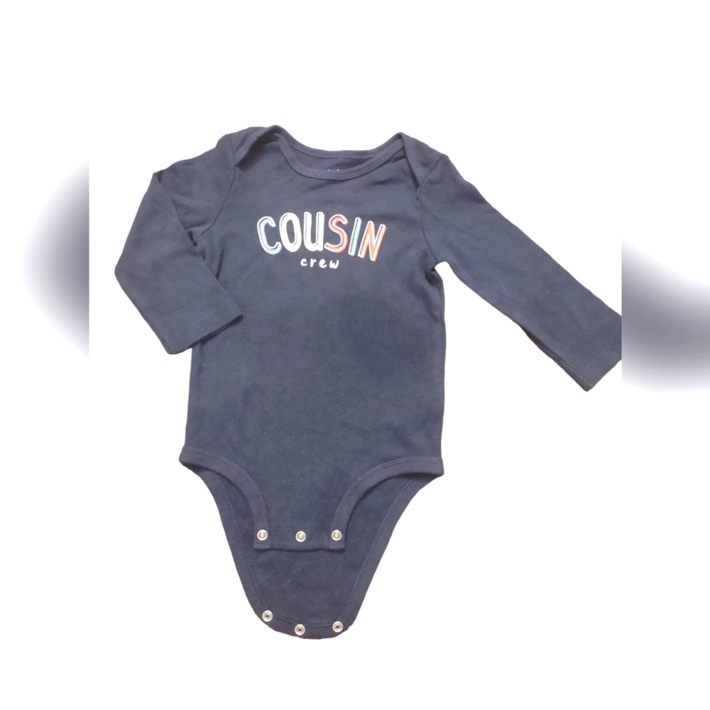 Carter's Blue Long Sleeve Onesie Size 12M
